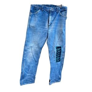 Wrangler Distressed Vintage Jeans Grateful Dead Patches size 36x30